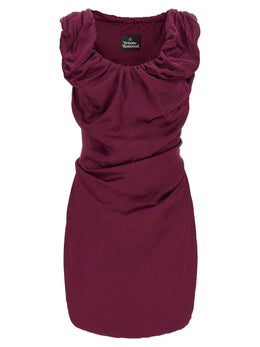 Vivienne Westwood Kurzes Kleid aus Bordeaux-Viskose