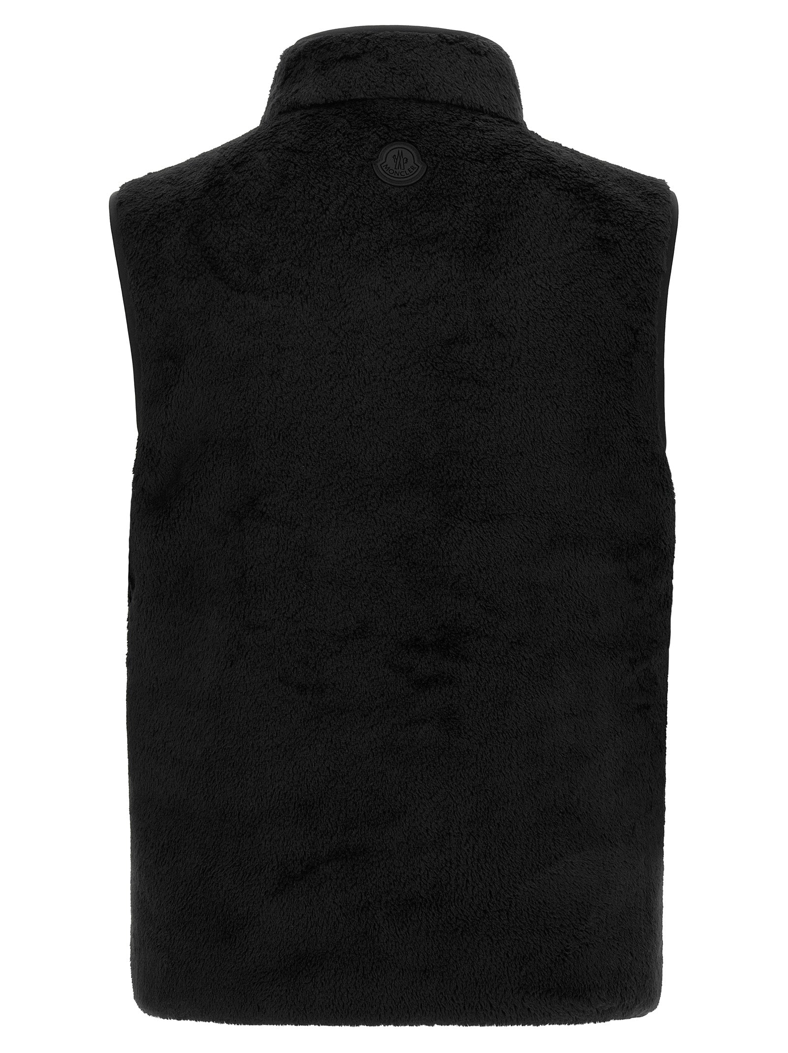 Moncler Schwarze ärmellose Jacke aus Polyester