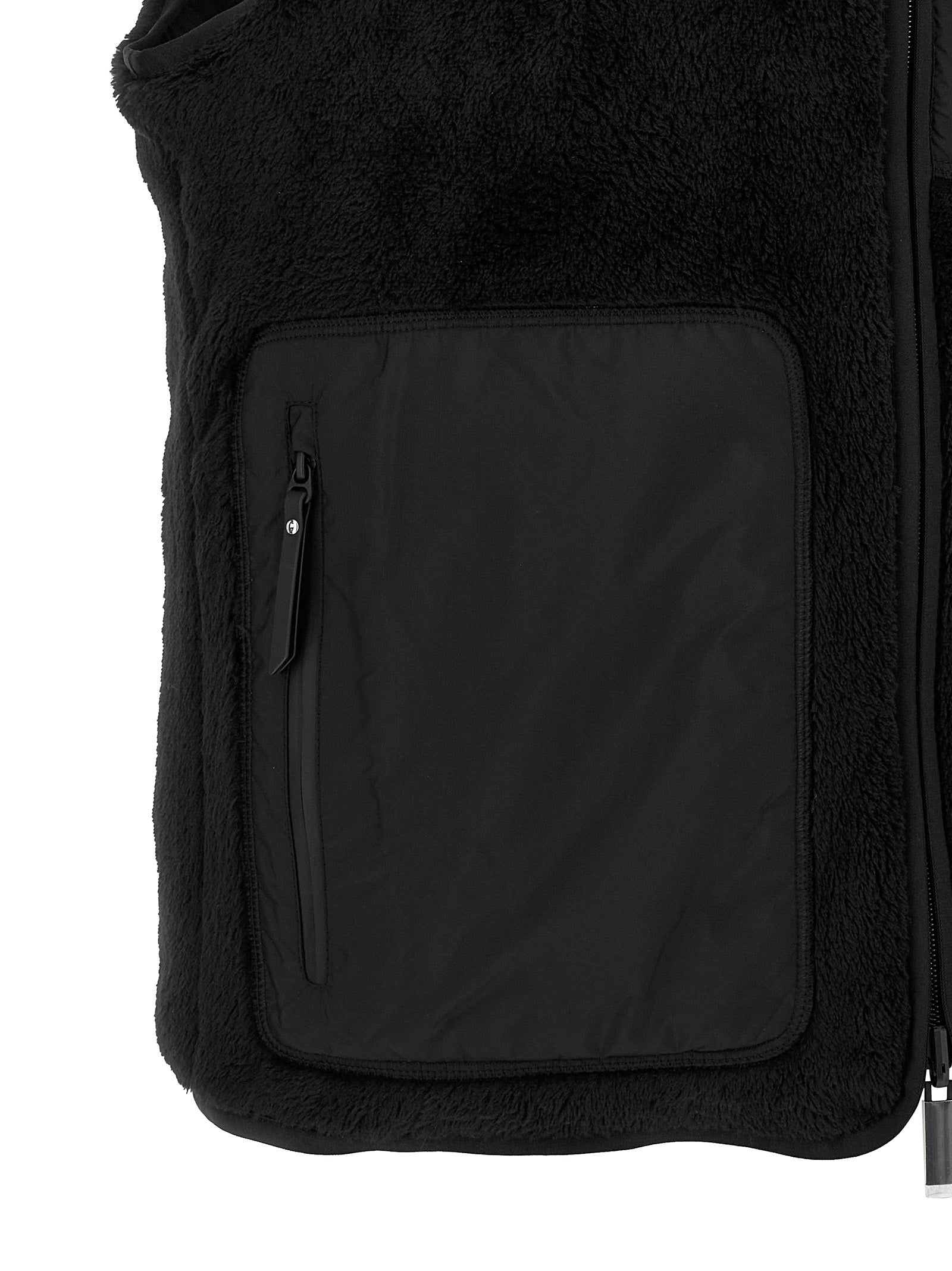 Moncler Schwarze ärmellose Jacke aus Polyester