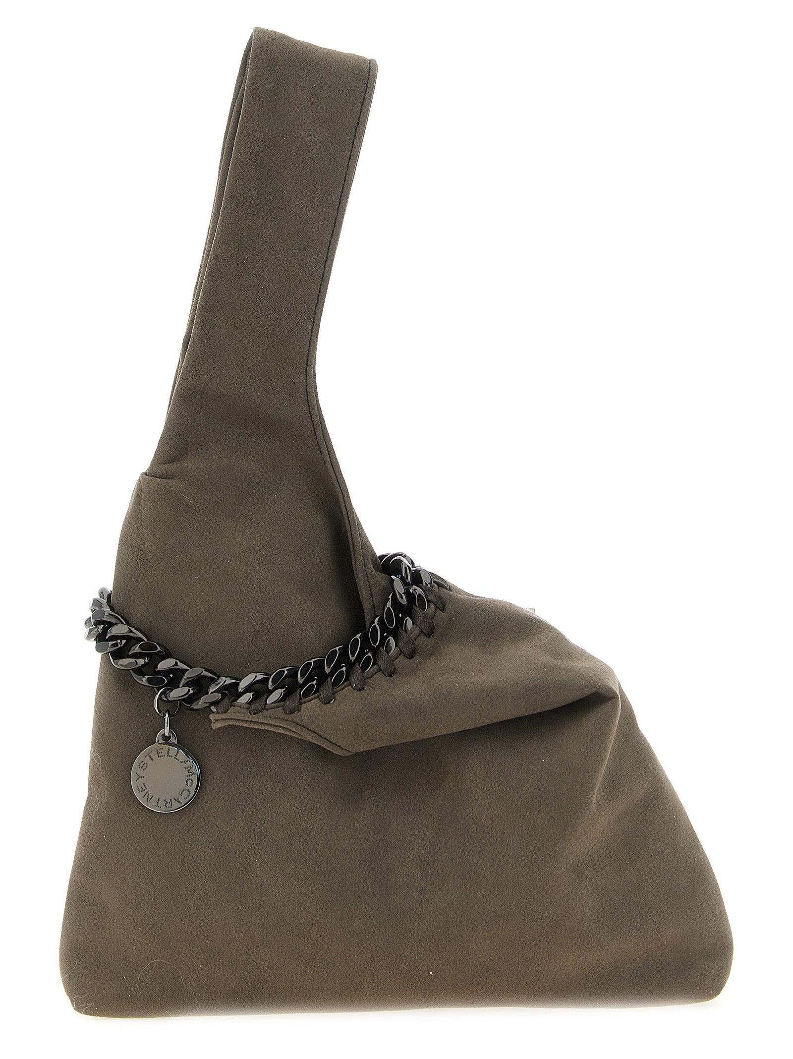 Stella McCartney Graue Schultertasche aus Polyamid