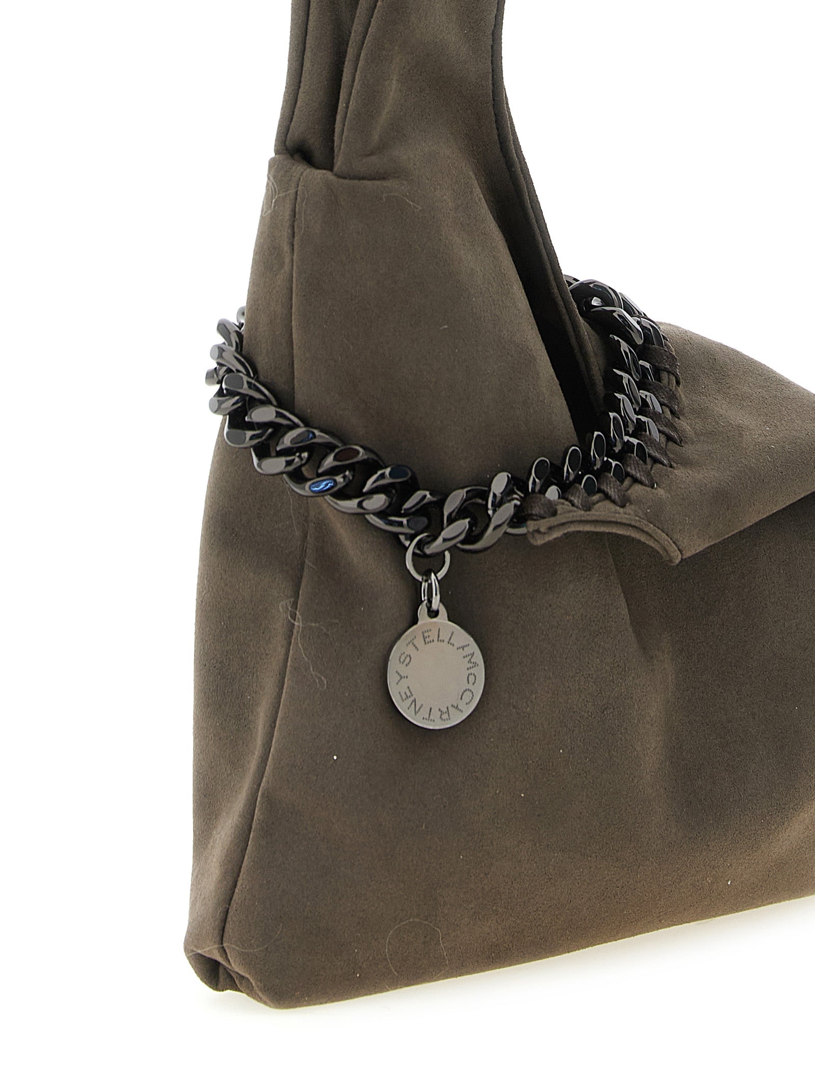 Stella McCartney Graue Schultertasche aus Polyamid