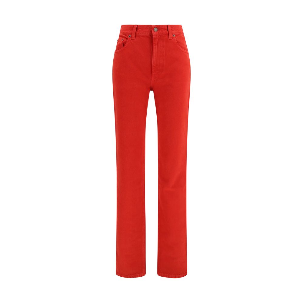 Chloé Rote Baumwollhose