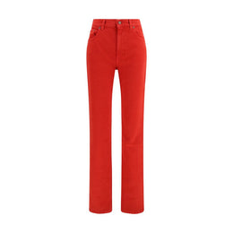 Chloé Rote Baumwollhose