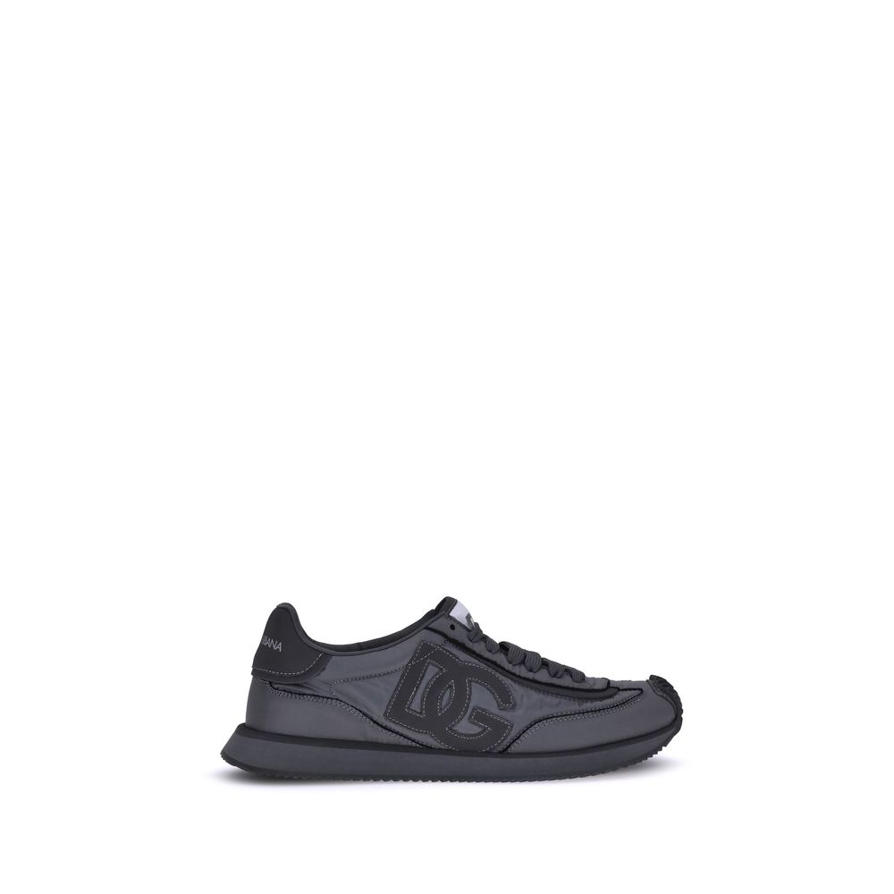 Dolce & Gabbana Schwarze Stoff-Sneaker