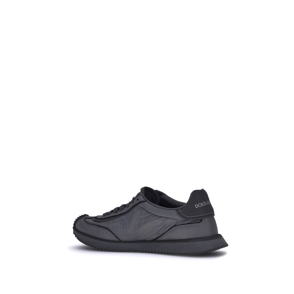 Dolce & Gabbana Schwarze Stoff-Sneaker