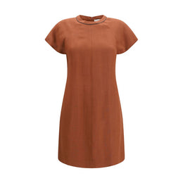 Brunello Cucinelli Braunes Viskose-Freizeitkleid