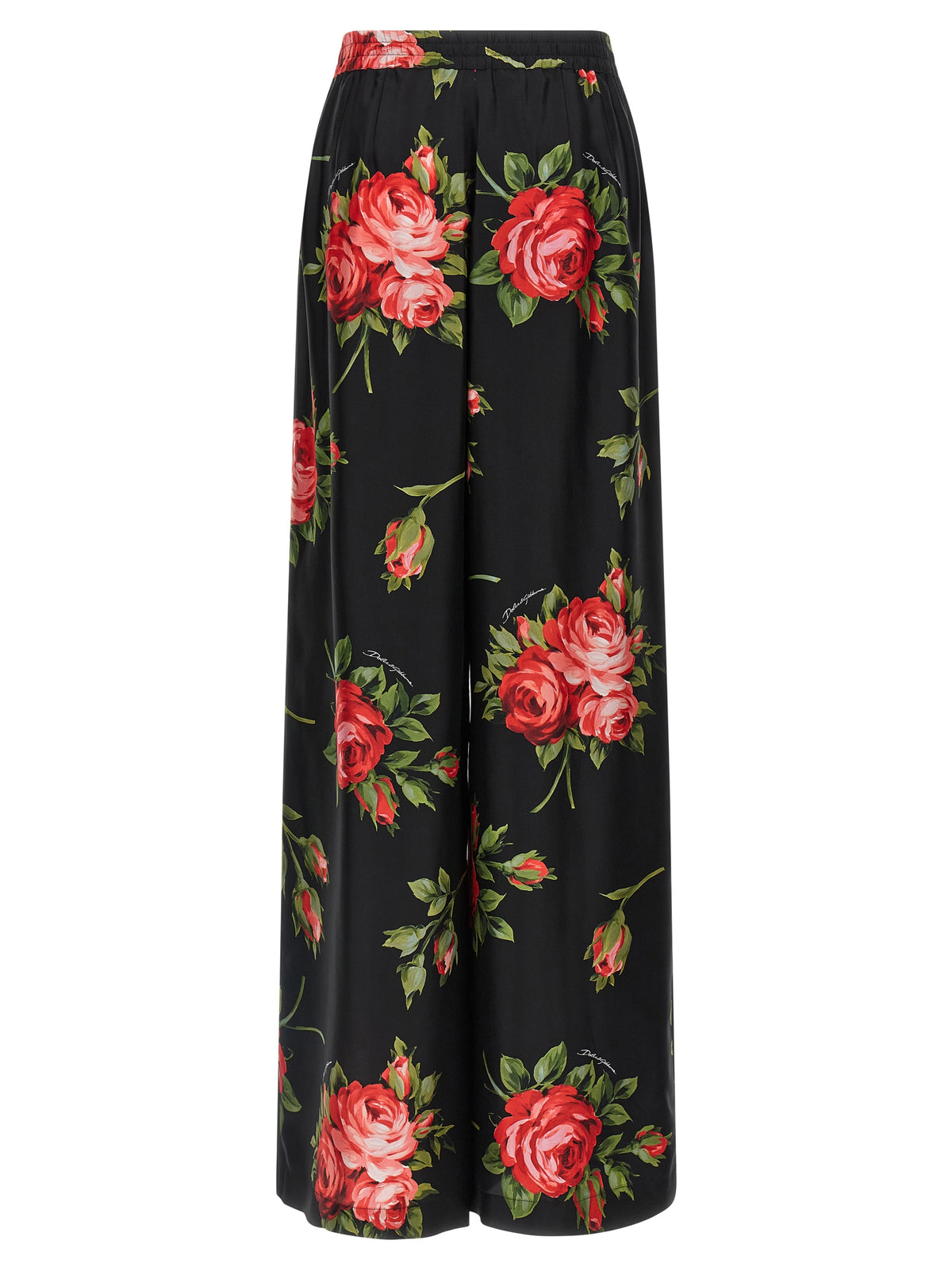Dolce & Gabbana Schwarze Seidenhose