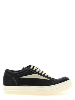 Rick Owens Bicolor Lammleder Low-Top-Sneakers