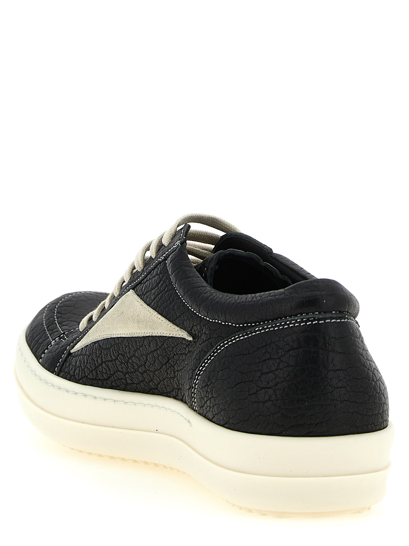 Rick Owens Bicolor Lammleder Low-Top-Sneakers
