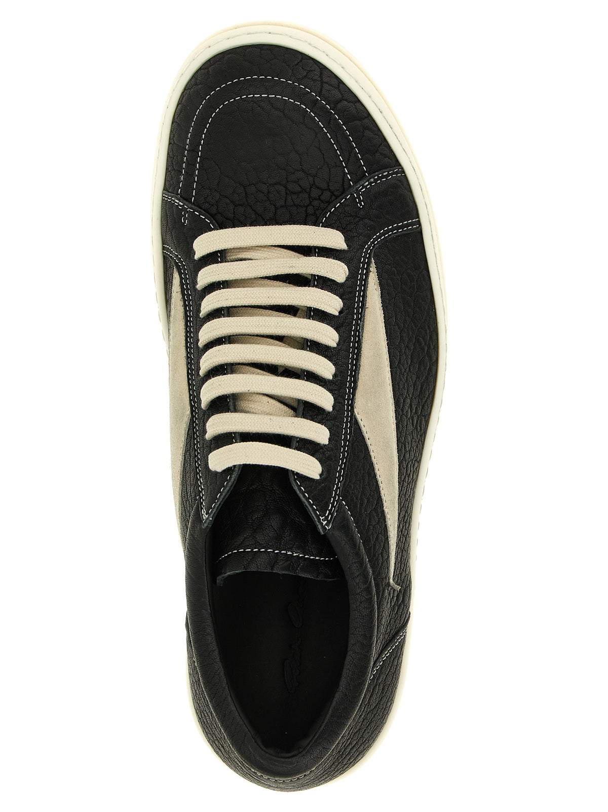 Rick Owens Bicolor Lammleder Low-Top-Sneakers