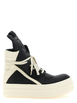 Rick Owens Zweifarbige Sneaker aus Lammleder im Athletic-Stil