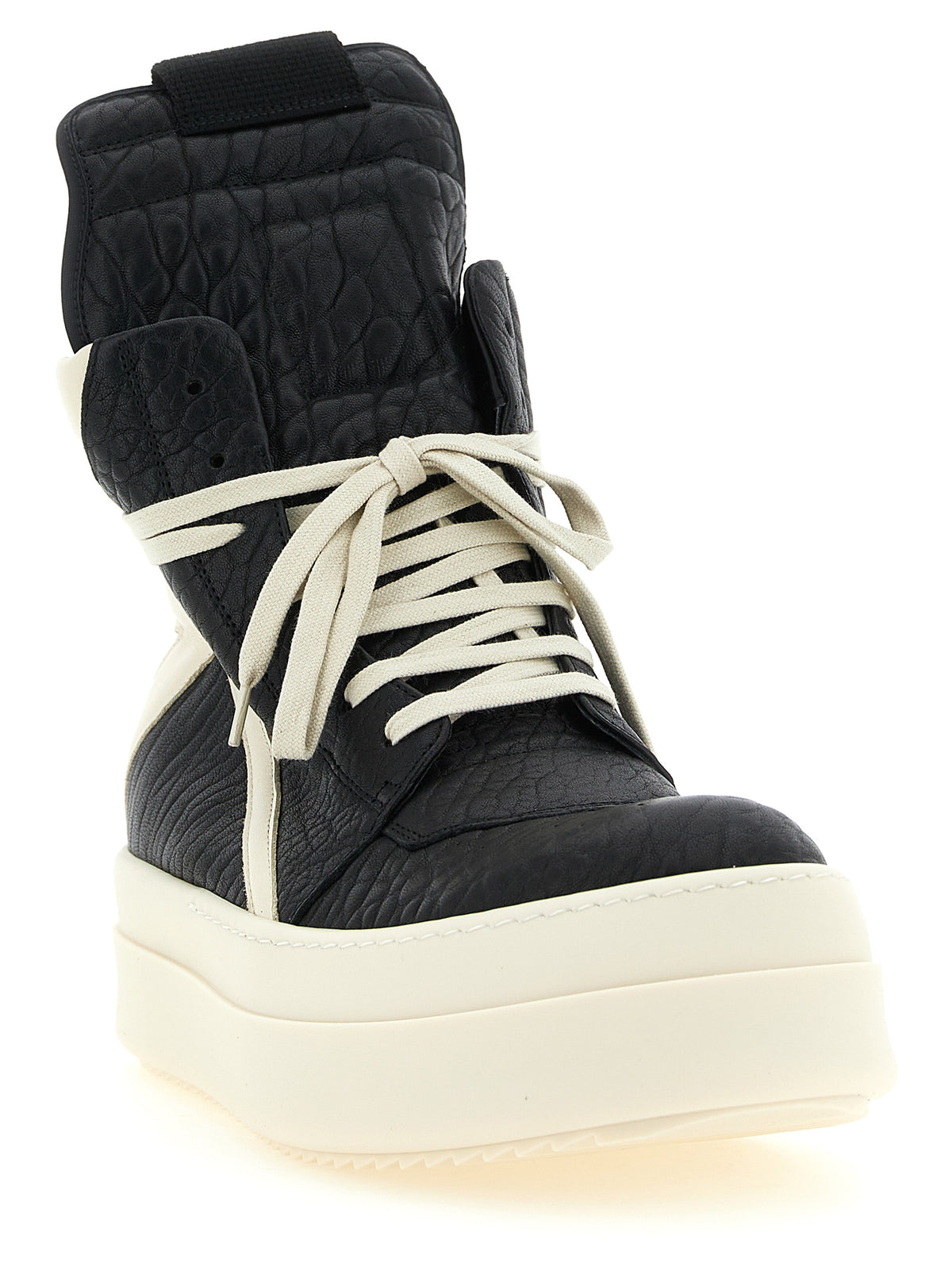 Rick Owens Zweifarbige Sneaker aus Lammleder im Athletic-Stil