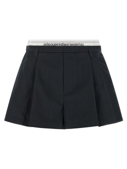 Alexander Wang Schwarze Baumwoll-Bermudashorts