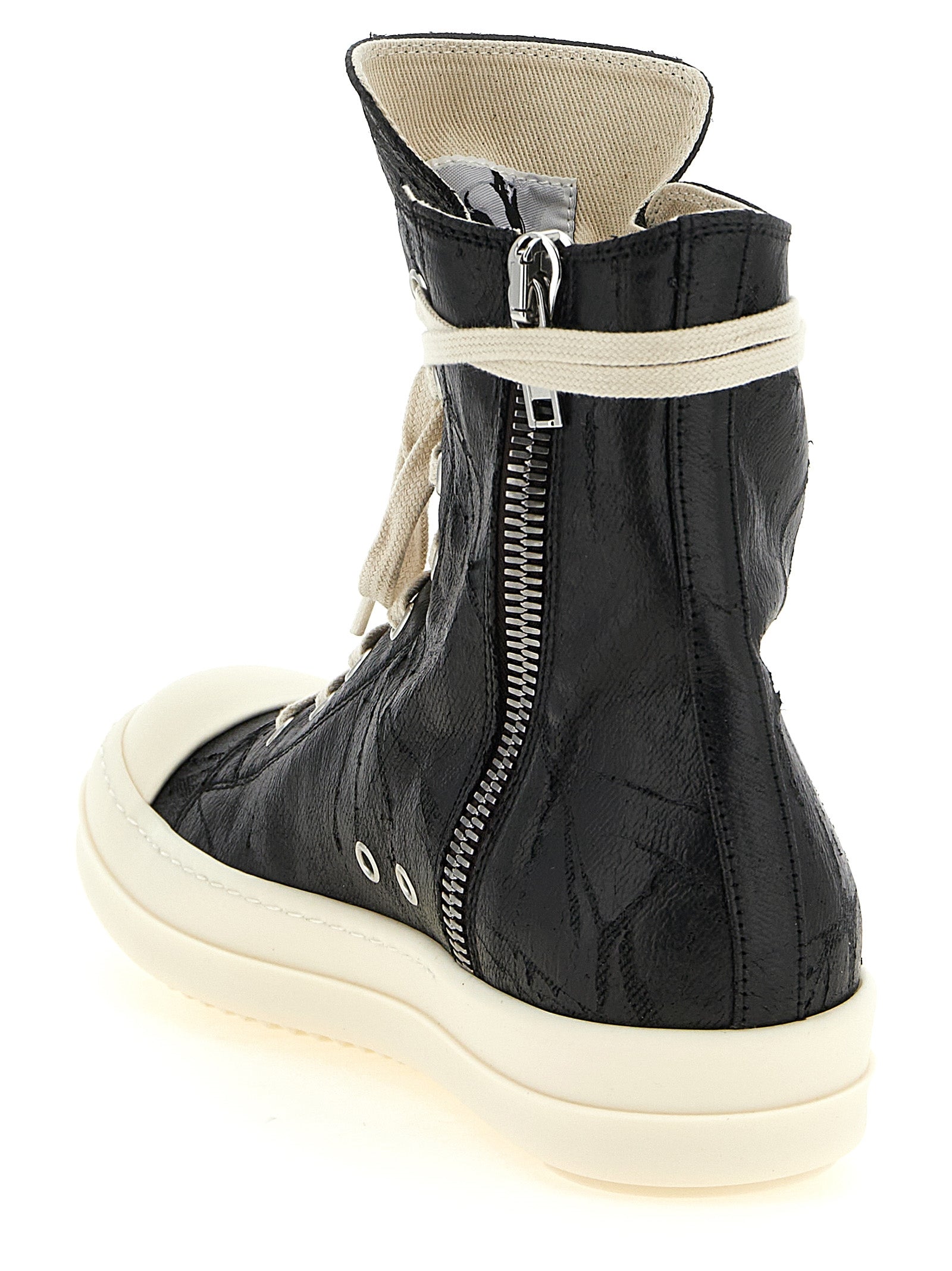 DRKSHDW Schwarze High-Top-Sneaker aus Baumwolle
