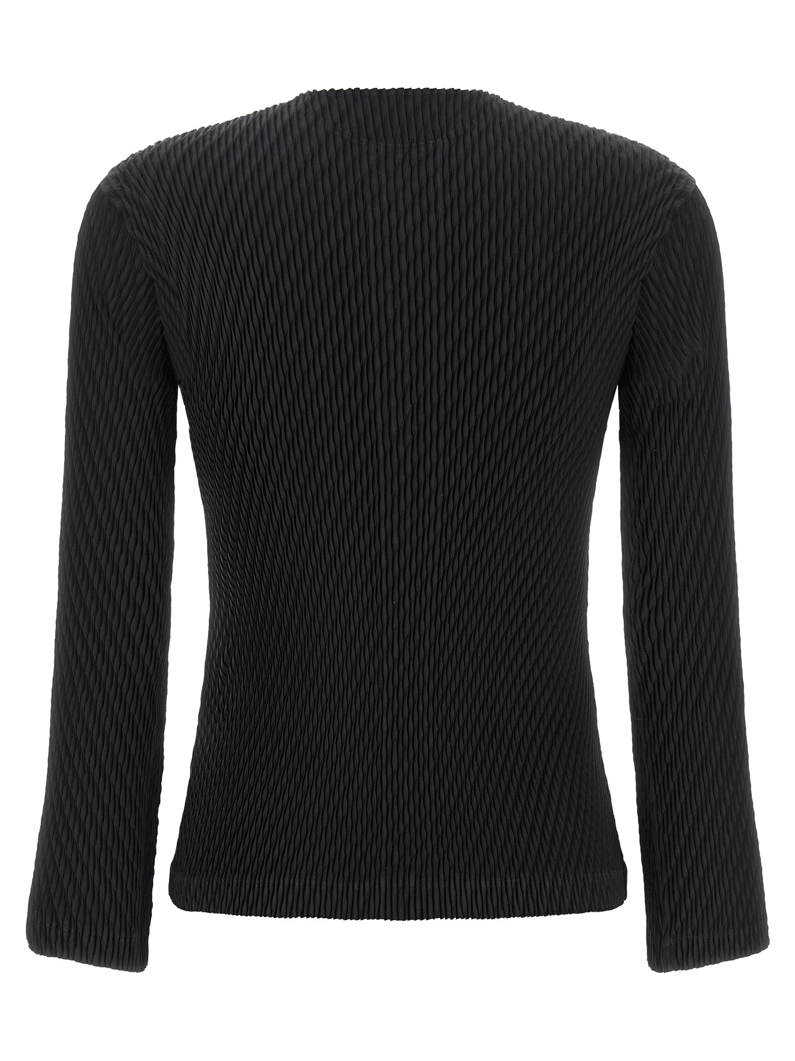 Issey Miyake Schwarzer Cardigan aus Polyester