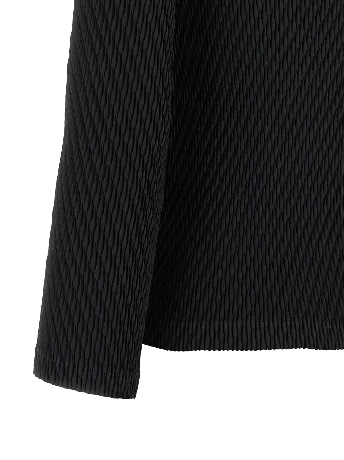 Issey Miyake Schwarzer Cardigan aus Polyester