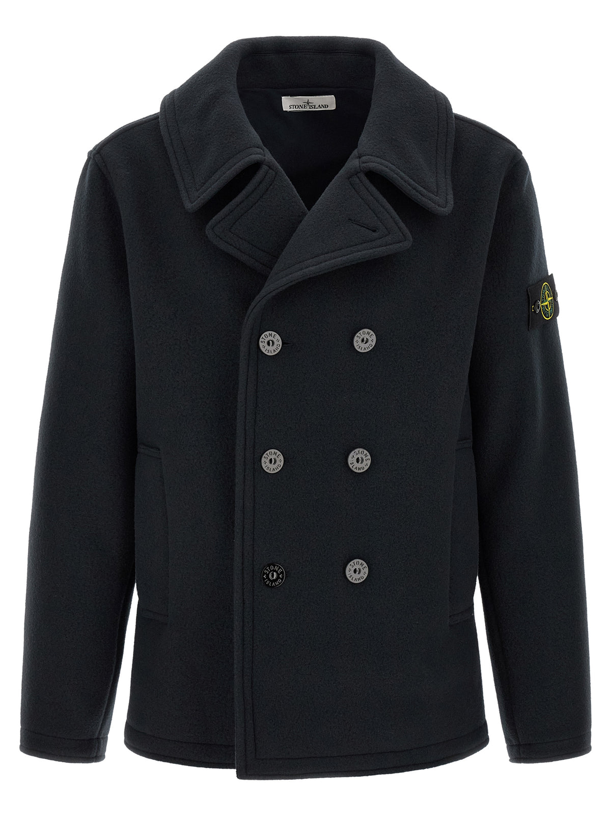 Stone Island Blauer Baumwollmantel