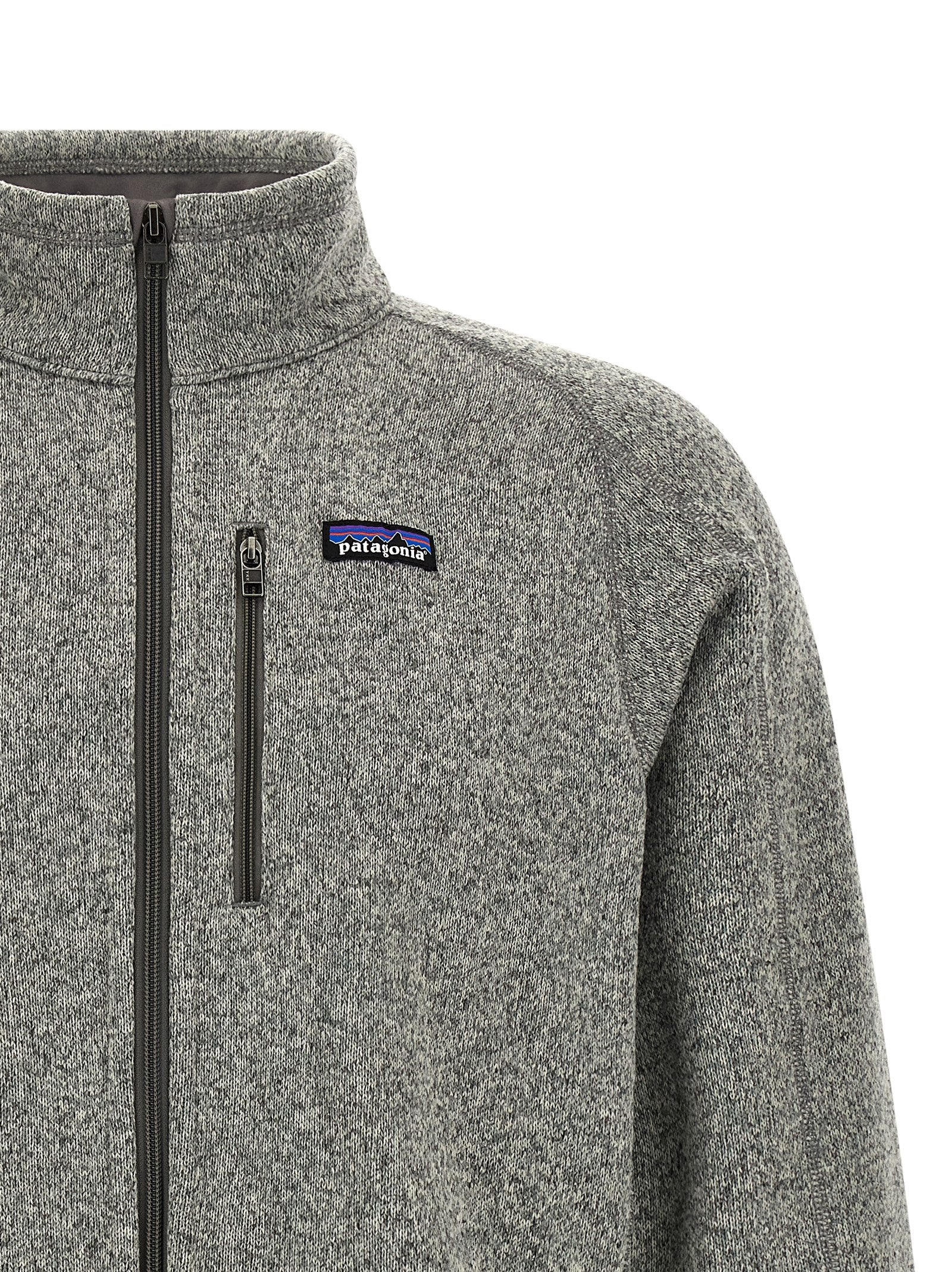 PATAGONIA Graue Polyester-Jacke in voller Länge