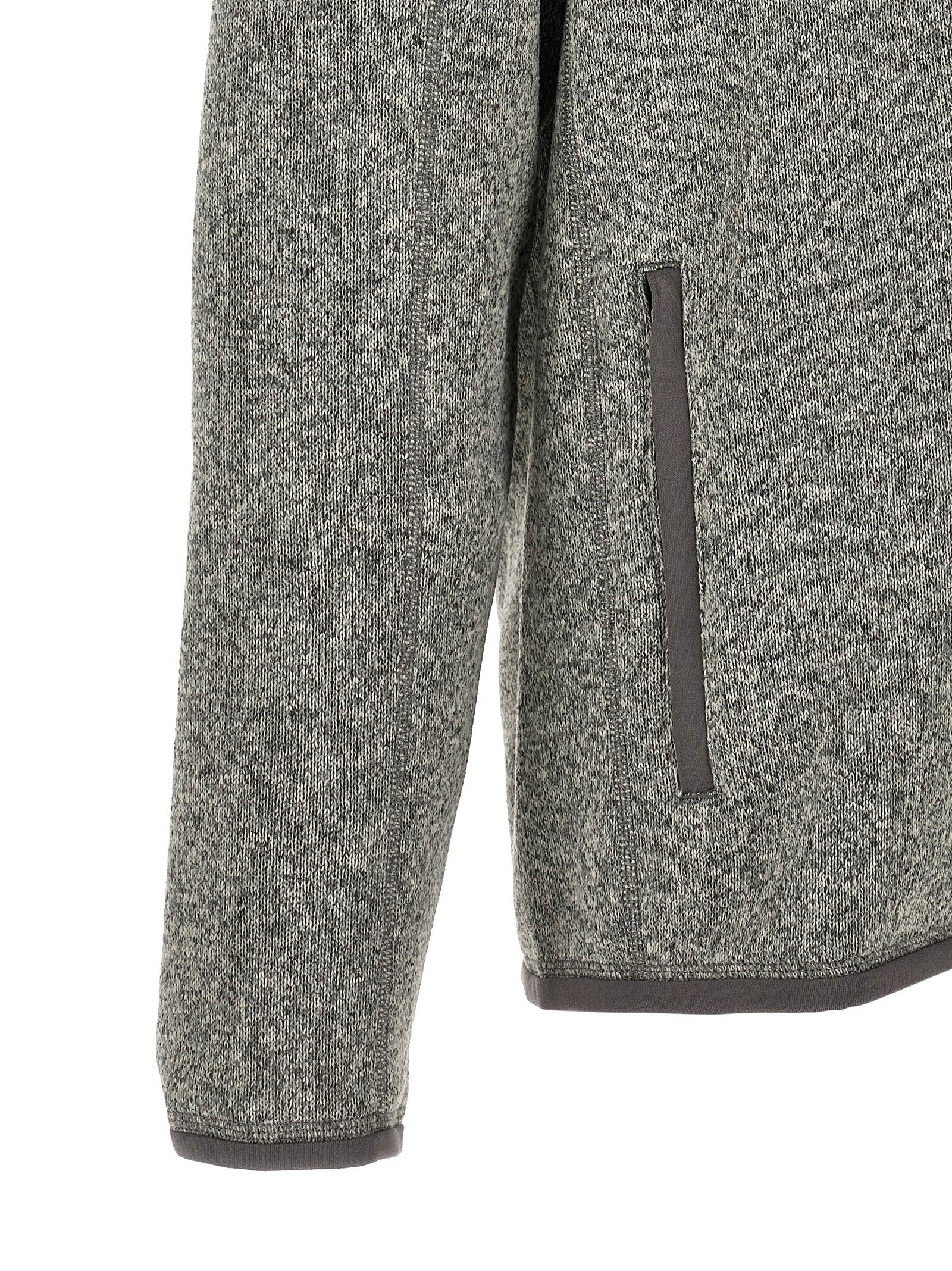 PATAGONIA Graue Polyester-Jacke in voller Länge
