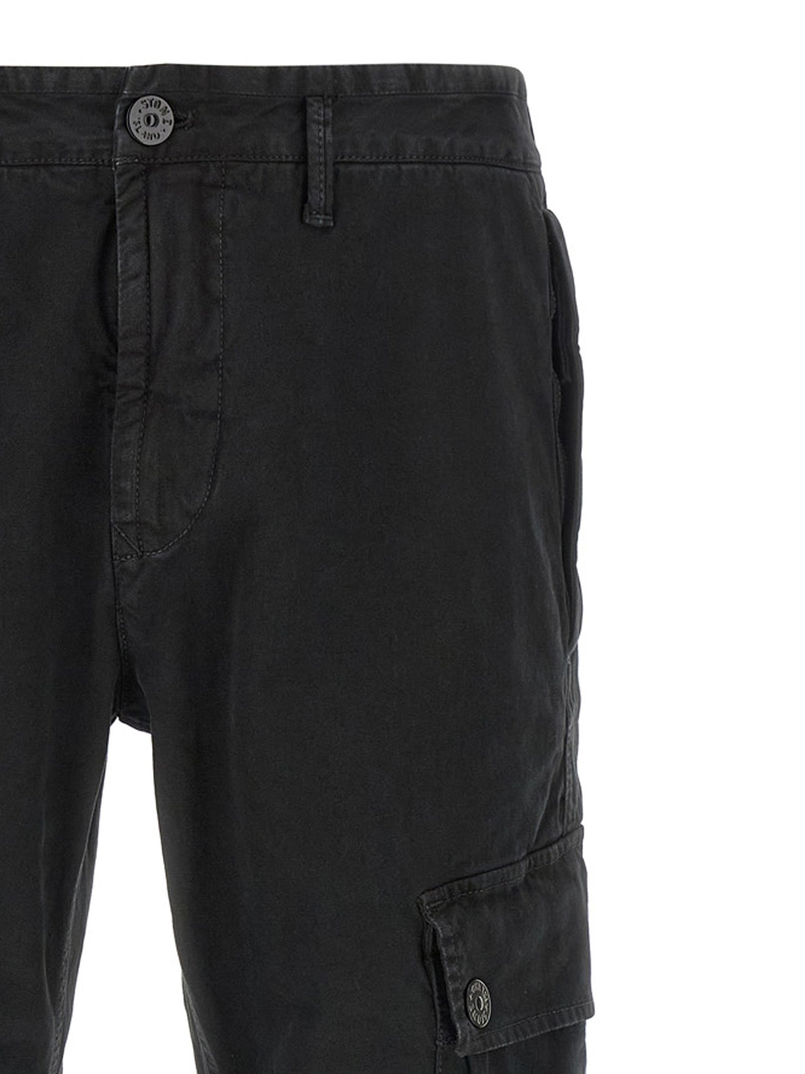 Stone Island Schwarze Cargo-Hose aus Baumwolle