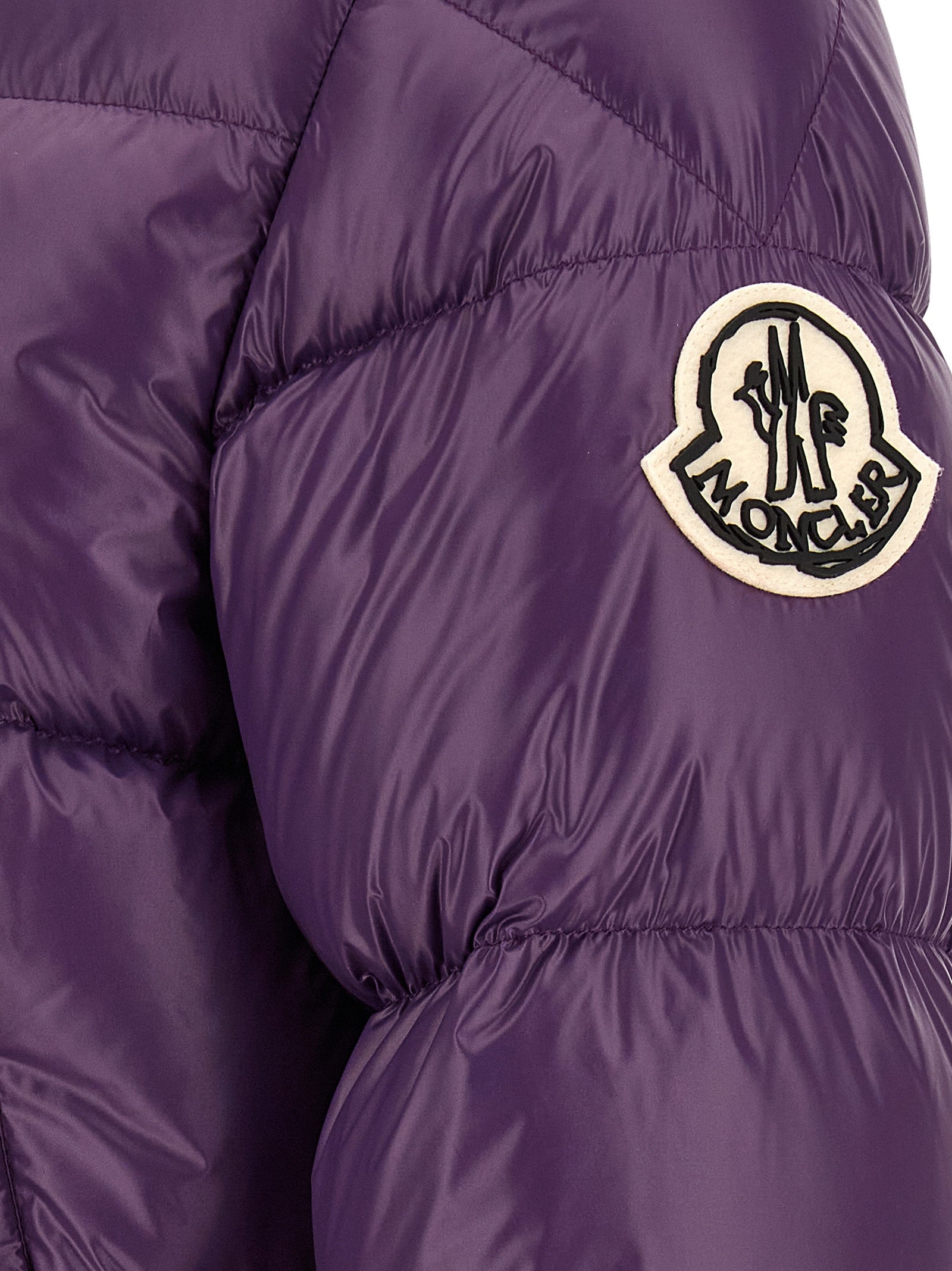 Moncler Lila Jacke aus Polyamid