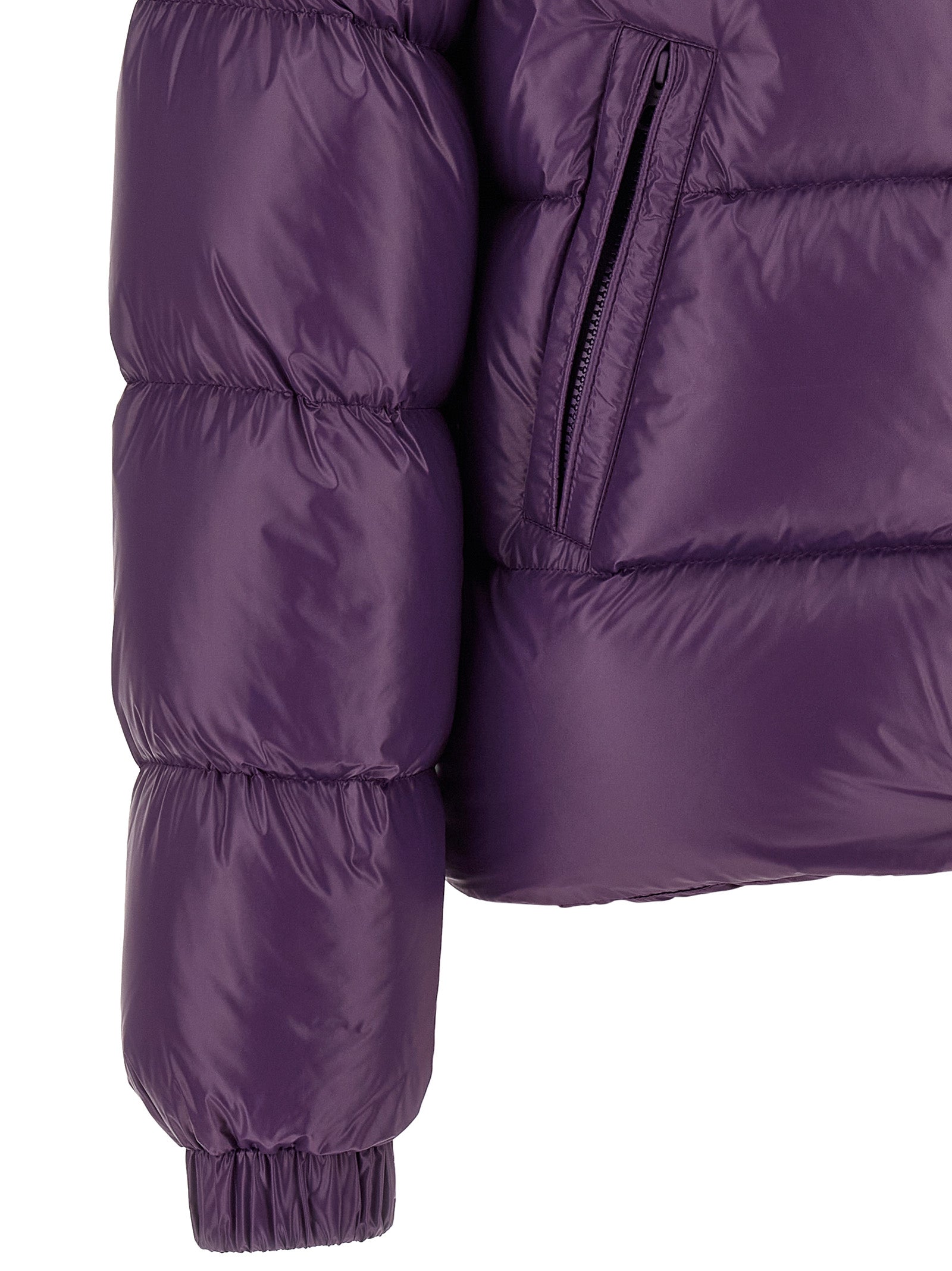Moncler Lila Jacke aus Polyamid