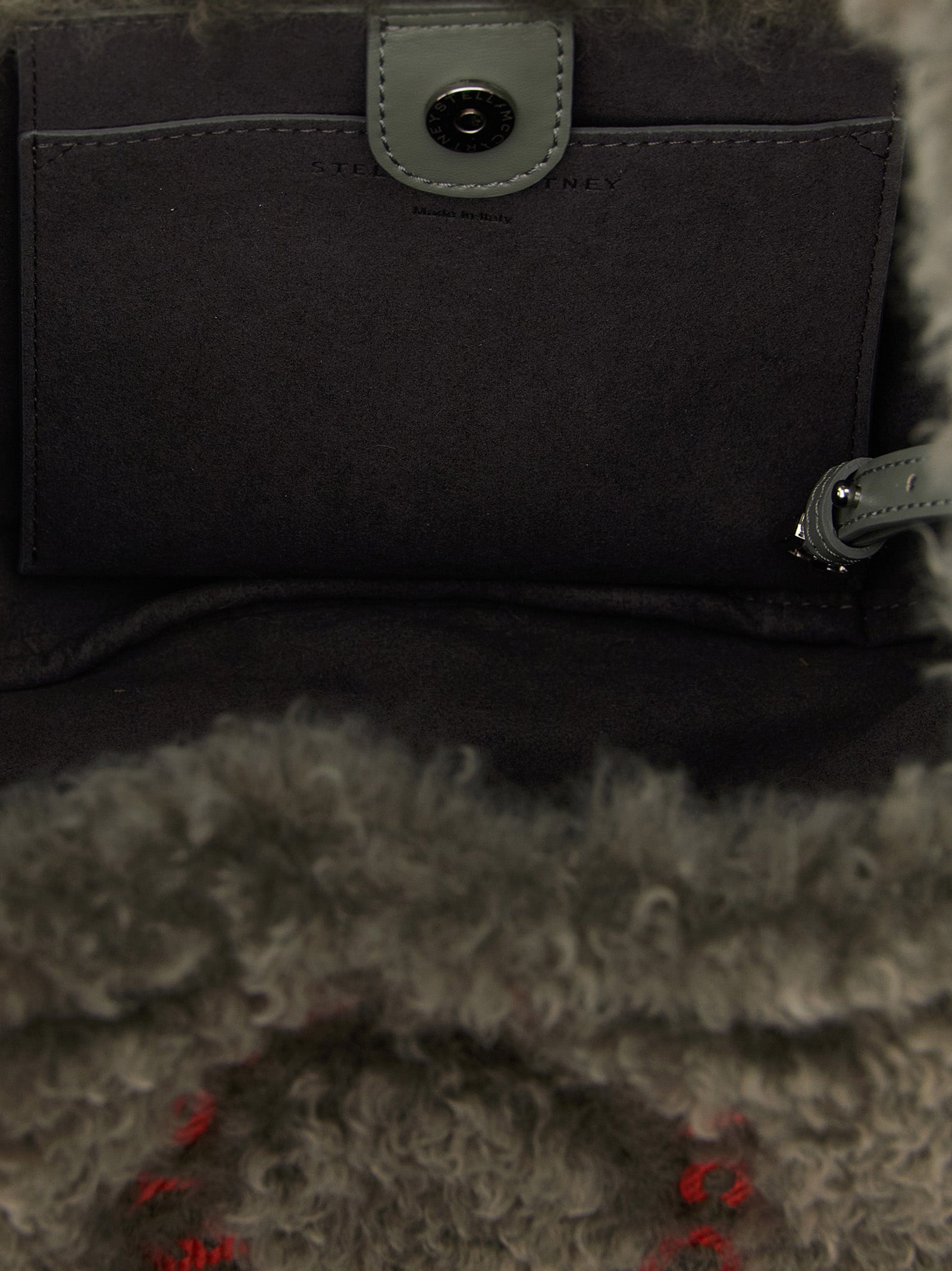 Stella McCartney Graue Schultertasche aus Polyester