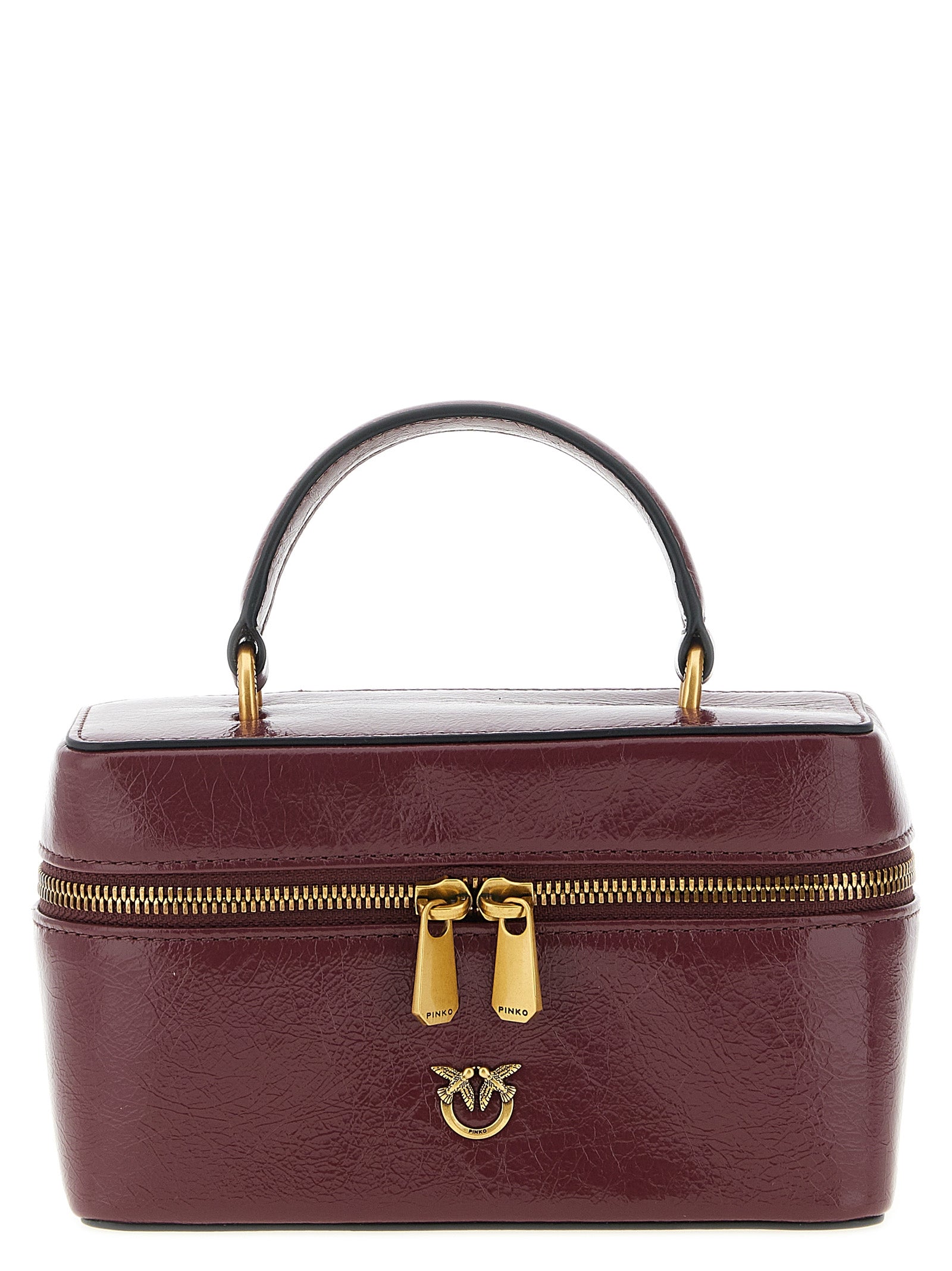 PINKO Bordeaux Kalbsleder Umhängetasche