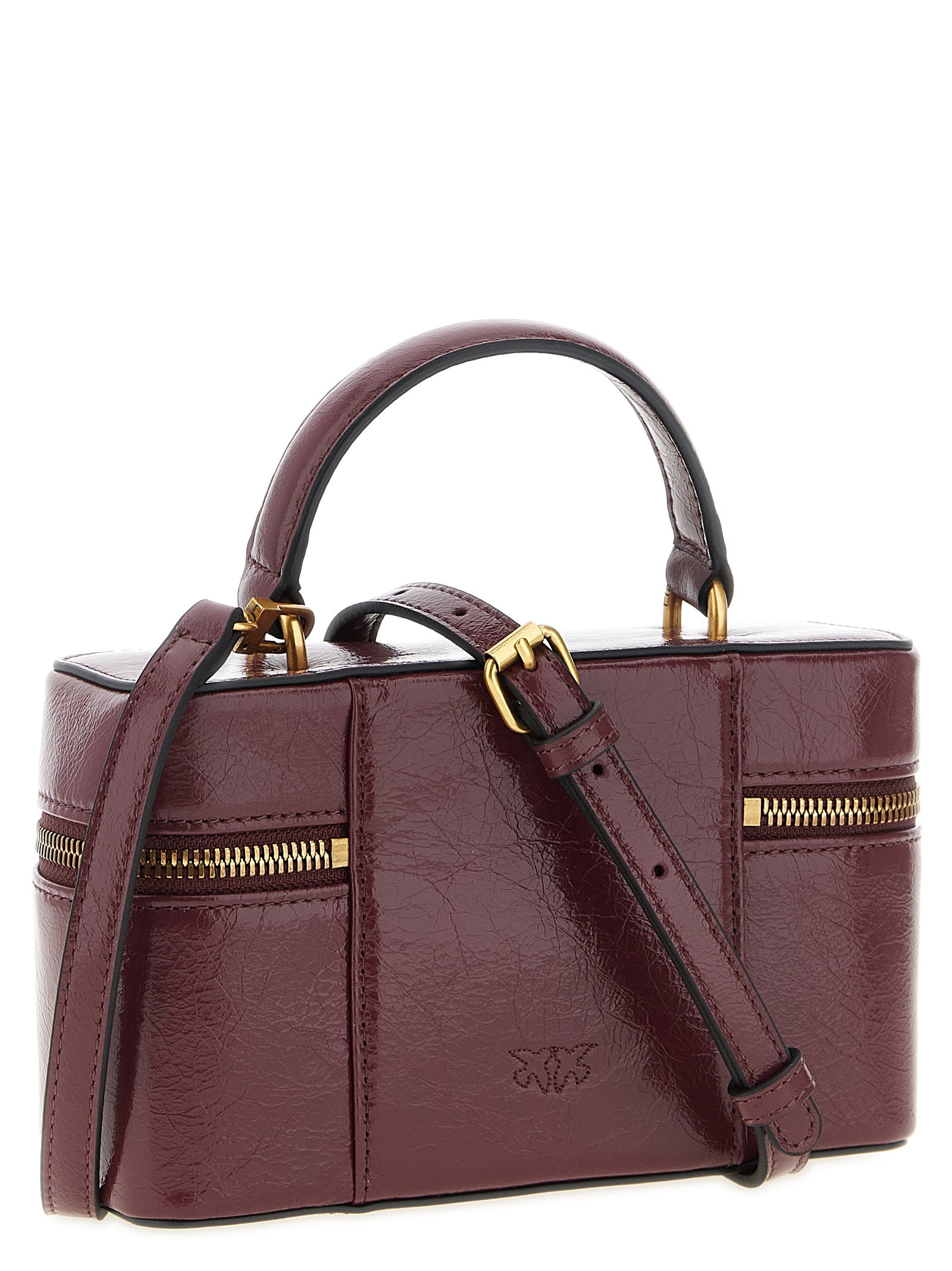 PINKO Bordeaux Kalbsleder Umhängetasche