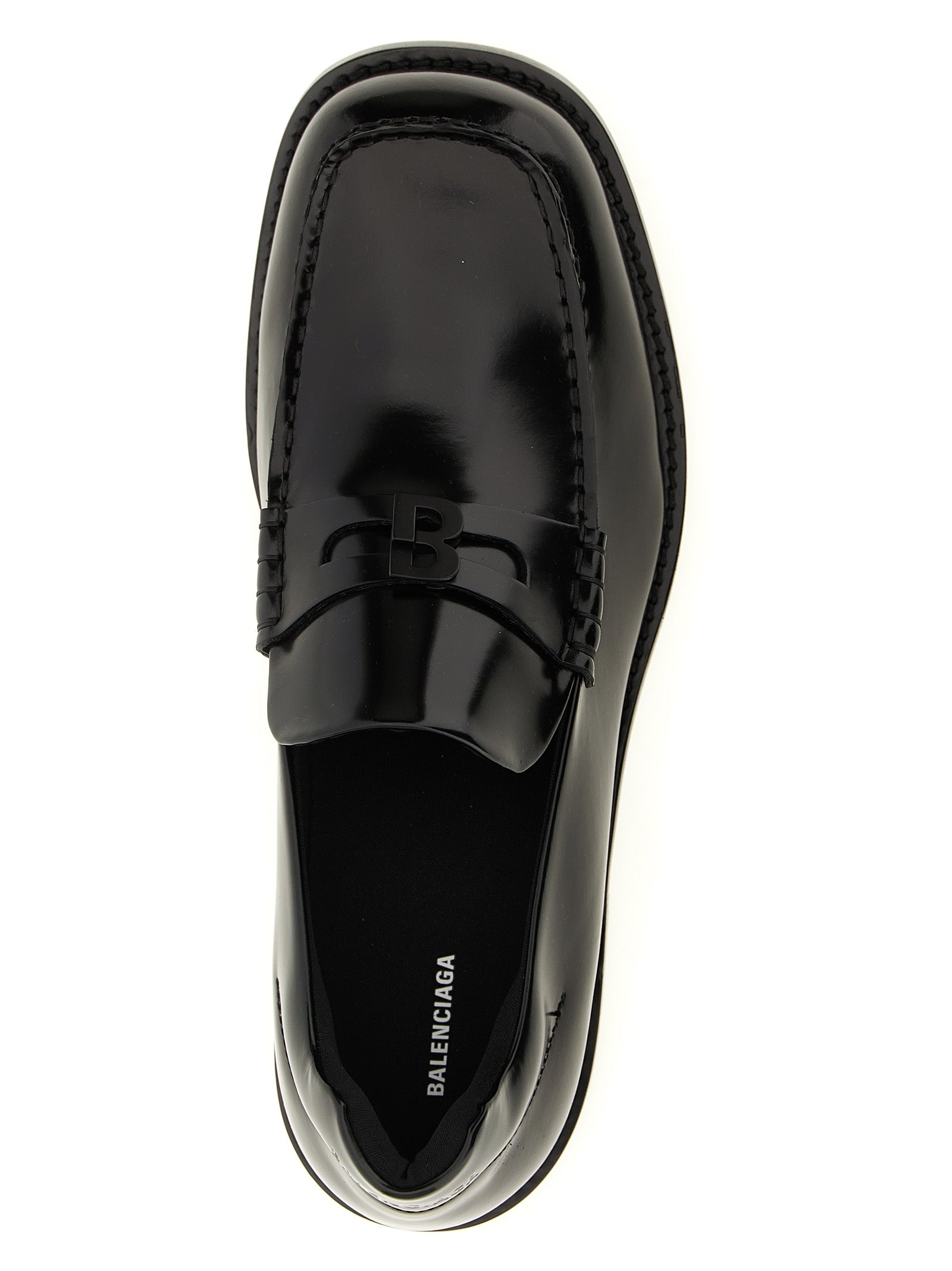 Balenciaga Schwarze Loafer aus Kalbsleder zum Hineinschlüpfen