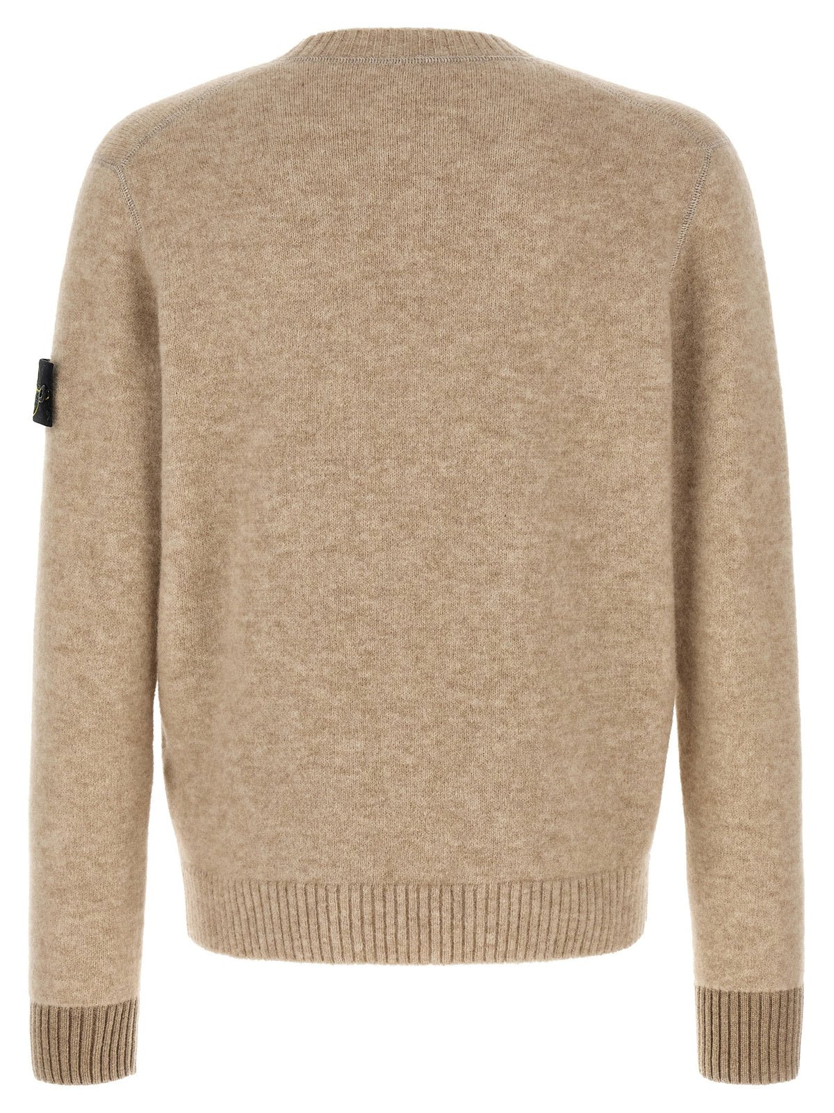 Stone Island Beige Wollstrickjacke