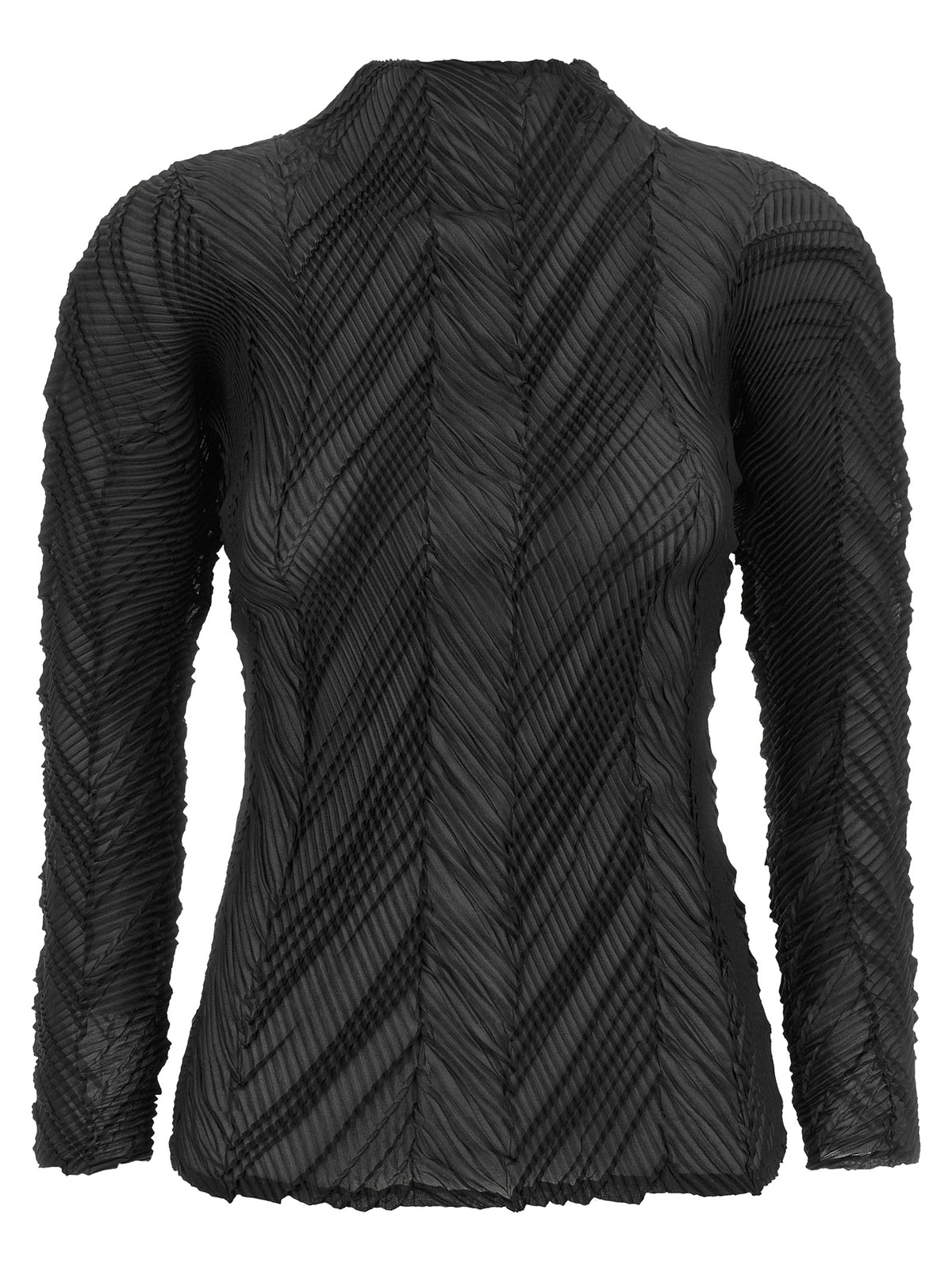 Issey Miyake Schwarzer Cardigan aus Polyester