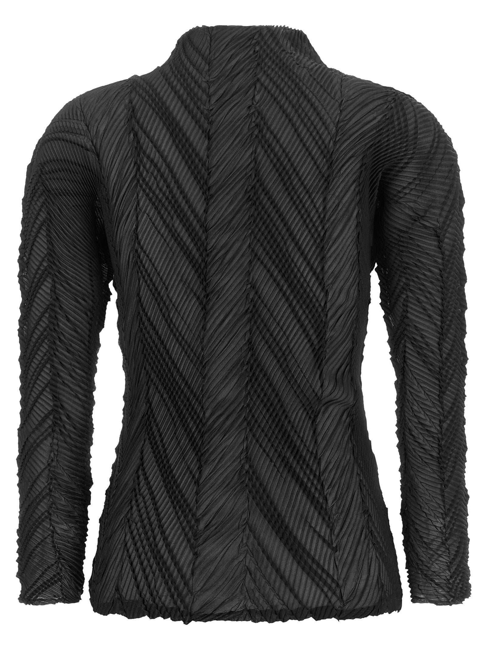 Issey Miyake Schwarzer Cardigan aus Polyester