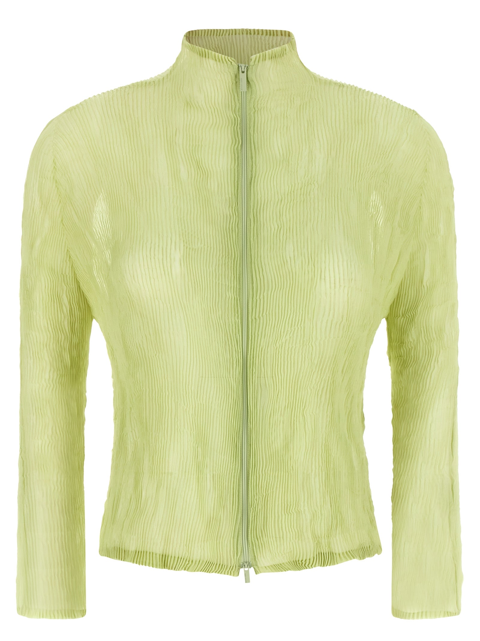 Issey Miyake Zweifarbige Polyester-Strickjacke