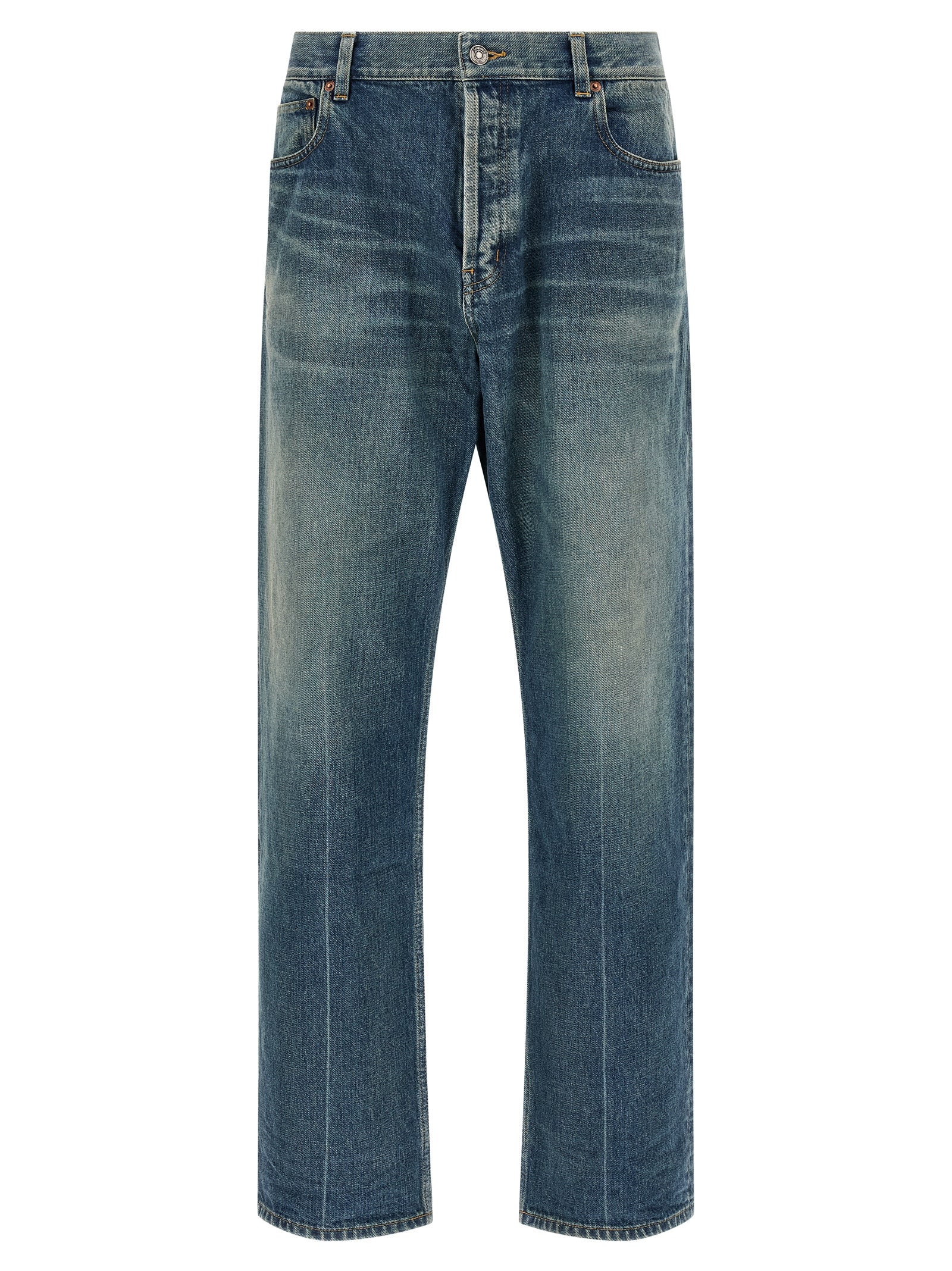 Saint Laurent Blaue Jeans aus Baumwolle, Tapered Fit