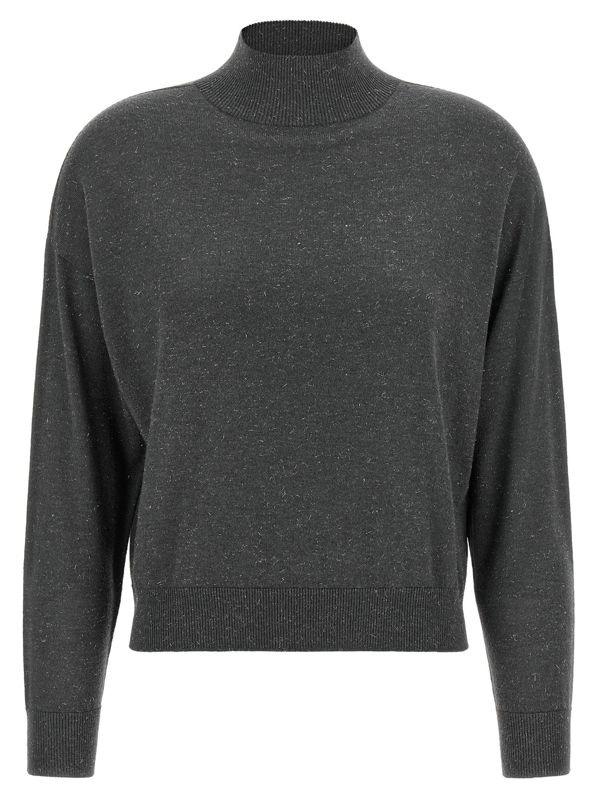 Peserico Grauer Cardigan aus reiner Schurwolle