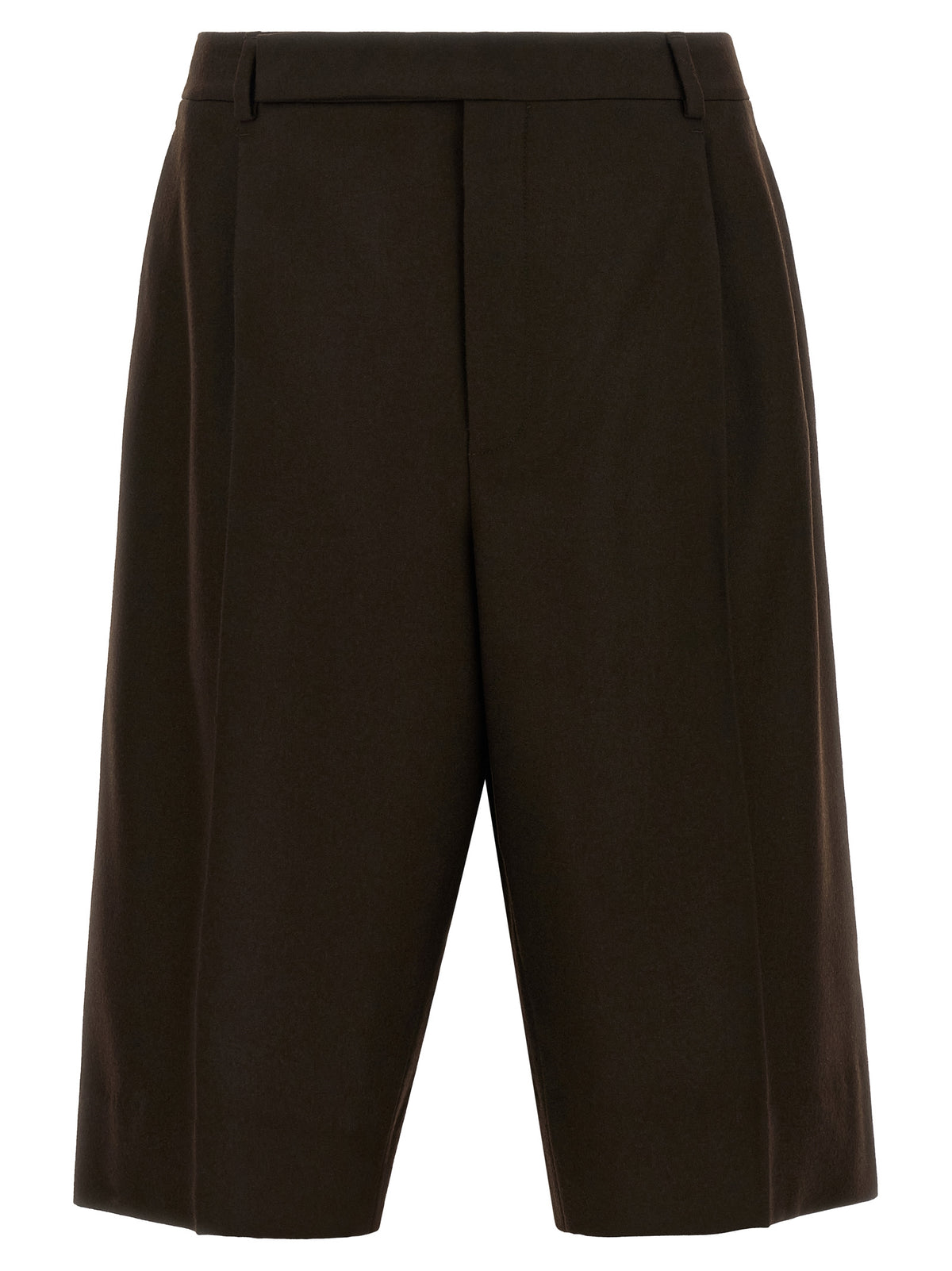 Saint Laurent Braune Woll-Bermudashorts