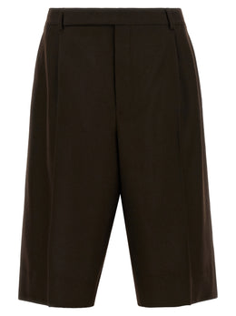 Saint Laurent Braune Woll-Bermudashorts