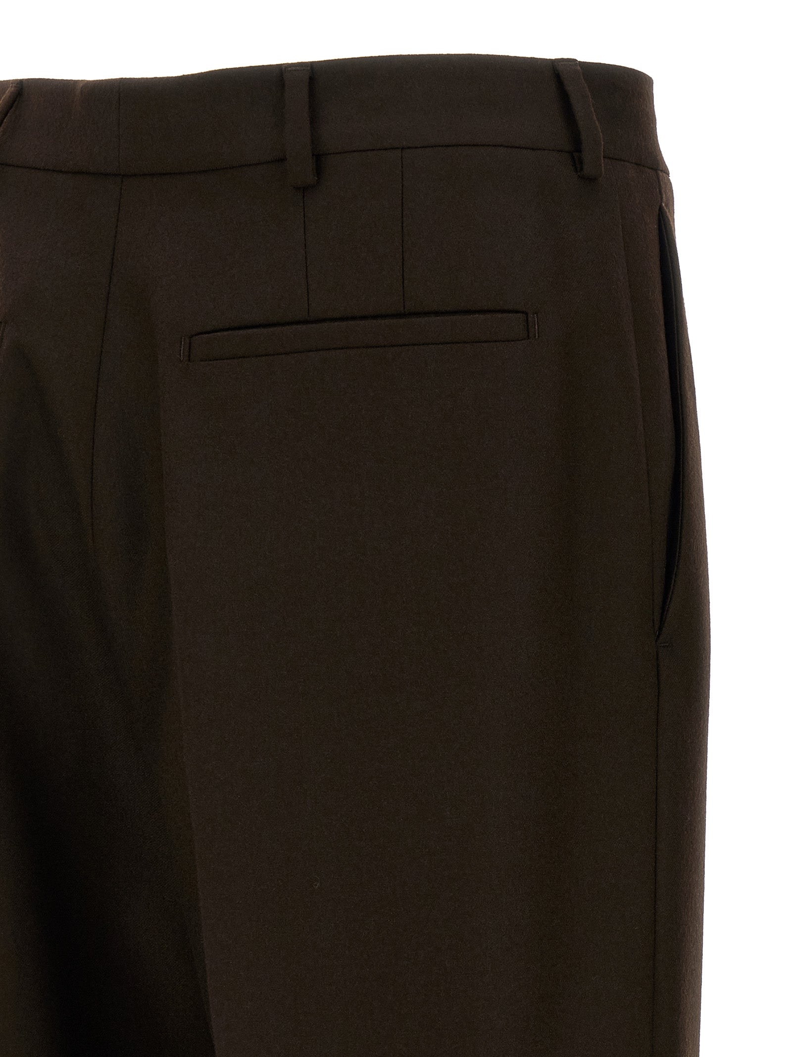 Saint Laurent Braune Woll-Bermudashorts