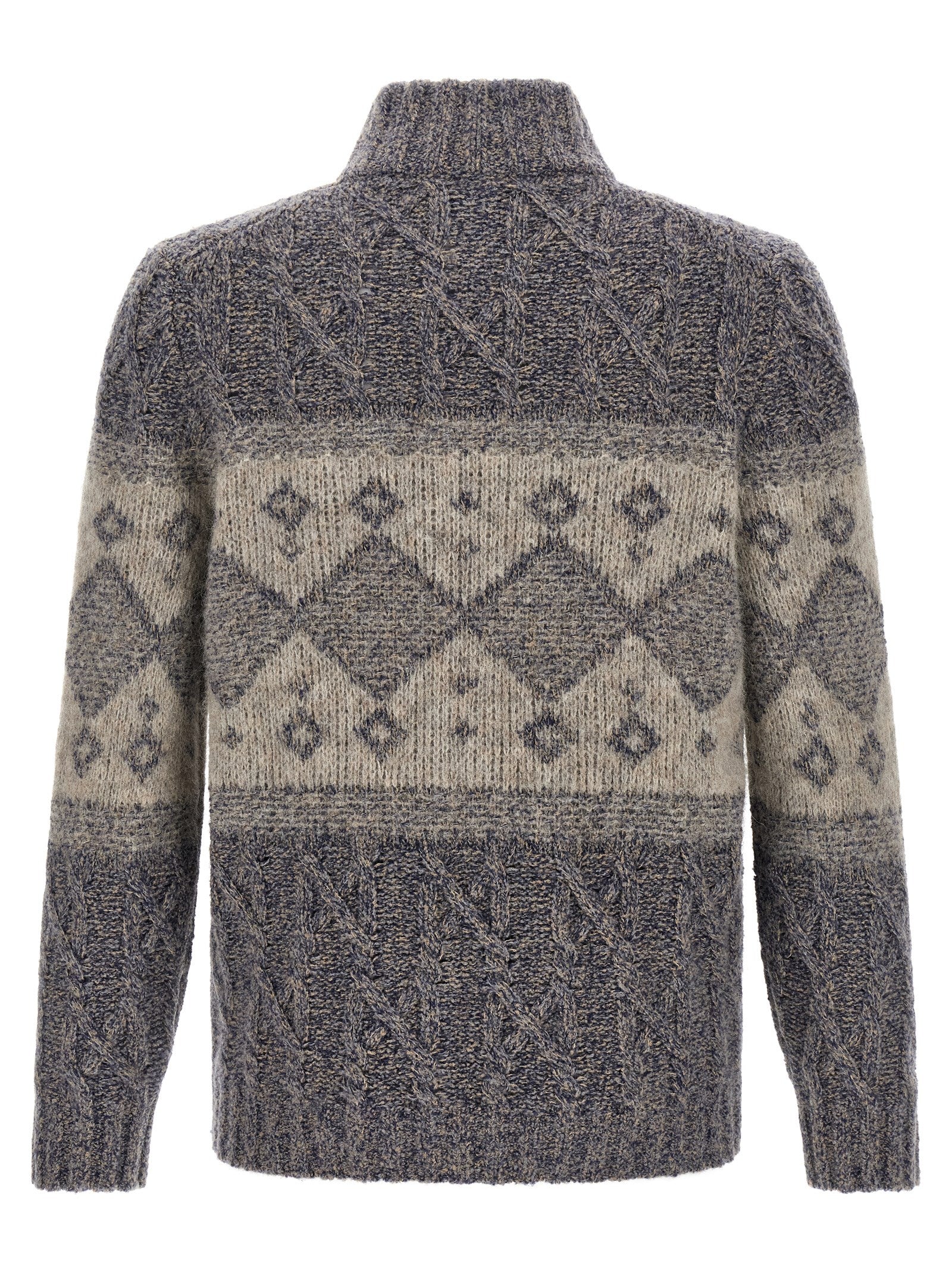 Brunello Cucinelli Grauer Cardigan aus reiner Schurwolle