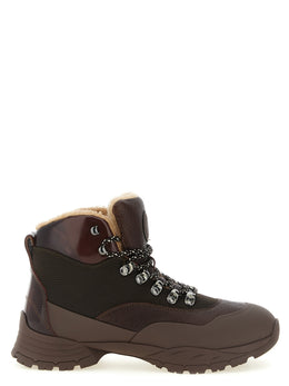Brunello Cucinelli Braune Ankle Boots aus Polyamid