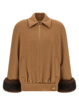 Valentino Garavani Brauner Lammfell-Bomber