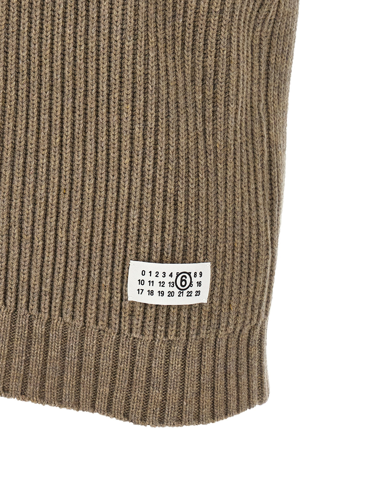 MM6 Maison Margiela Ärmelloser Pullover aus beigem Wollgemisch