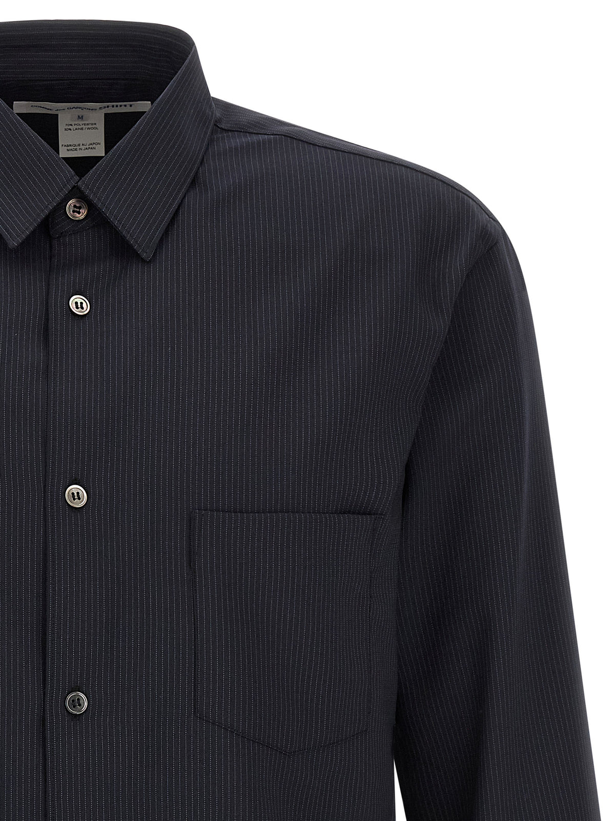 Comme Des Garçons Blaue Polyester-Bluse