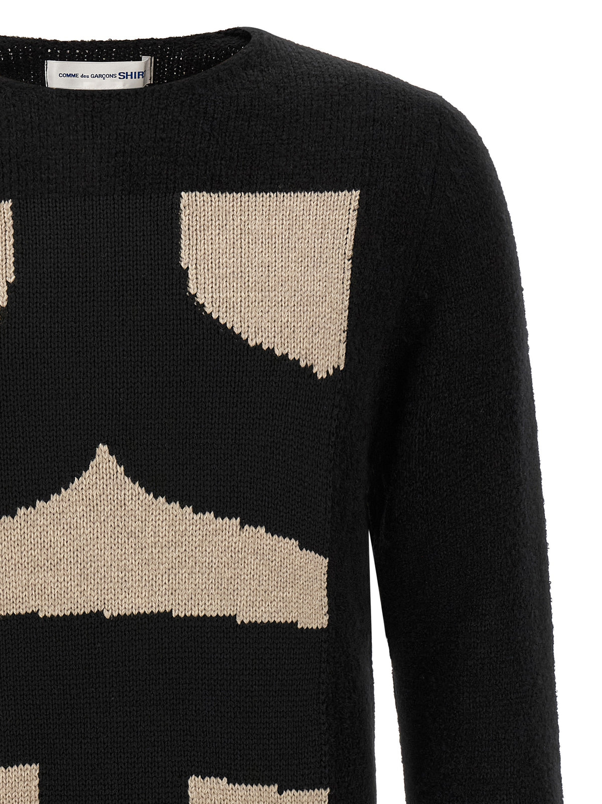 Comme Des Garçons Schwarzer Cardigan aus Polyester