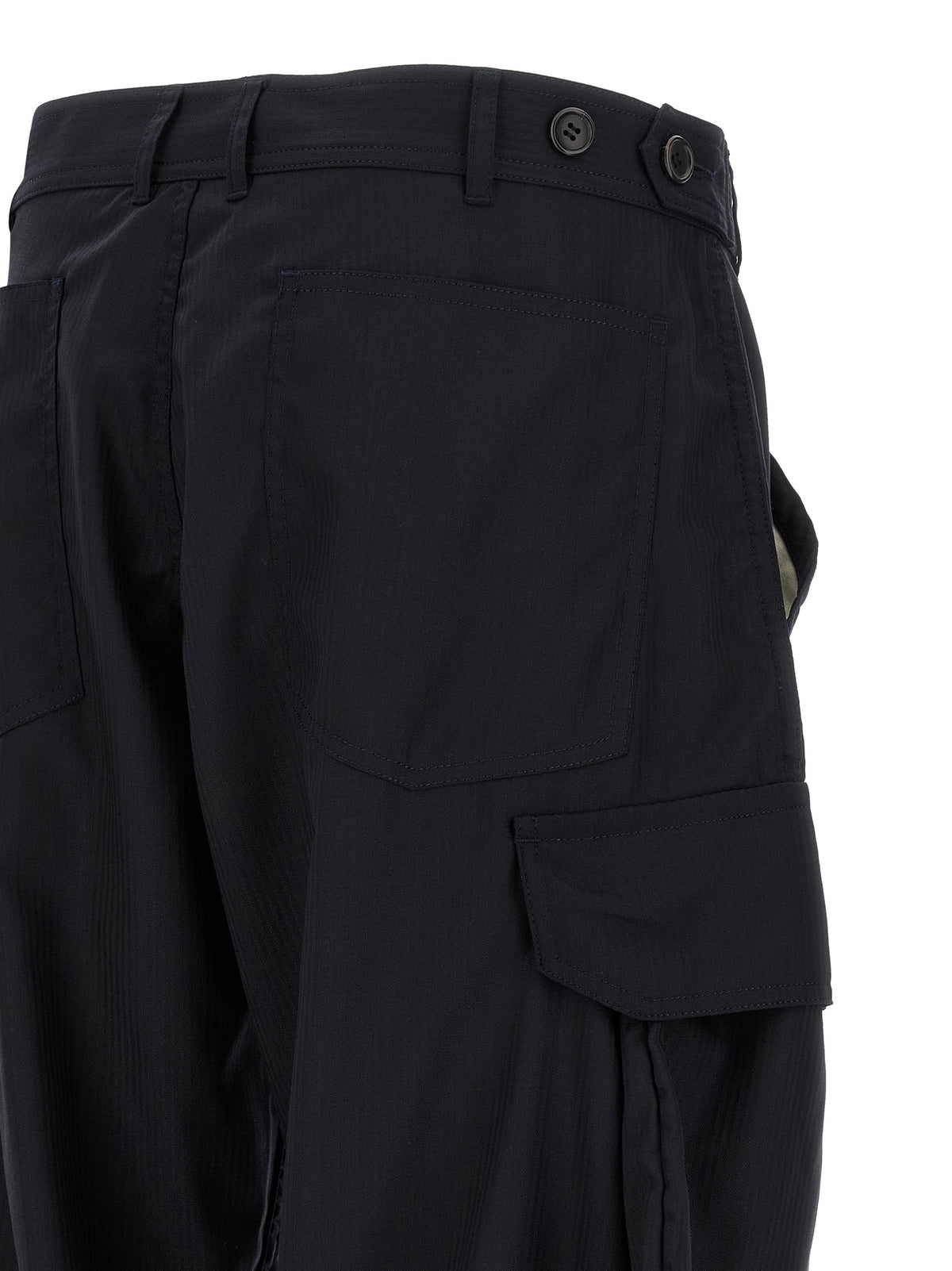 Comme Des Garçons Blaue Cargohose aus Polyester