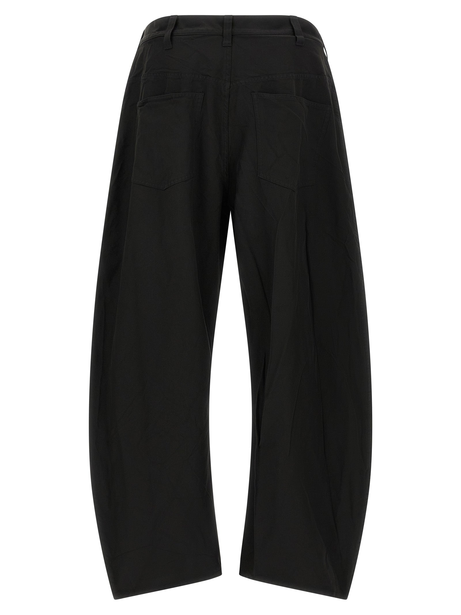 Comme Des Garçons Schwarze Freizeithose aus Polyester