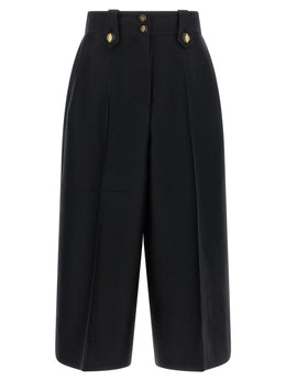 Zimmermann Schwarze Cropped Hose aus Wolle
