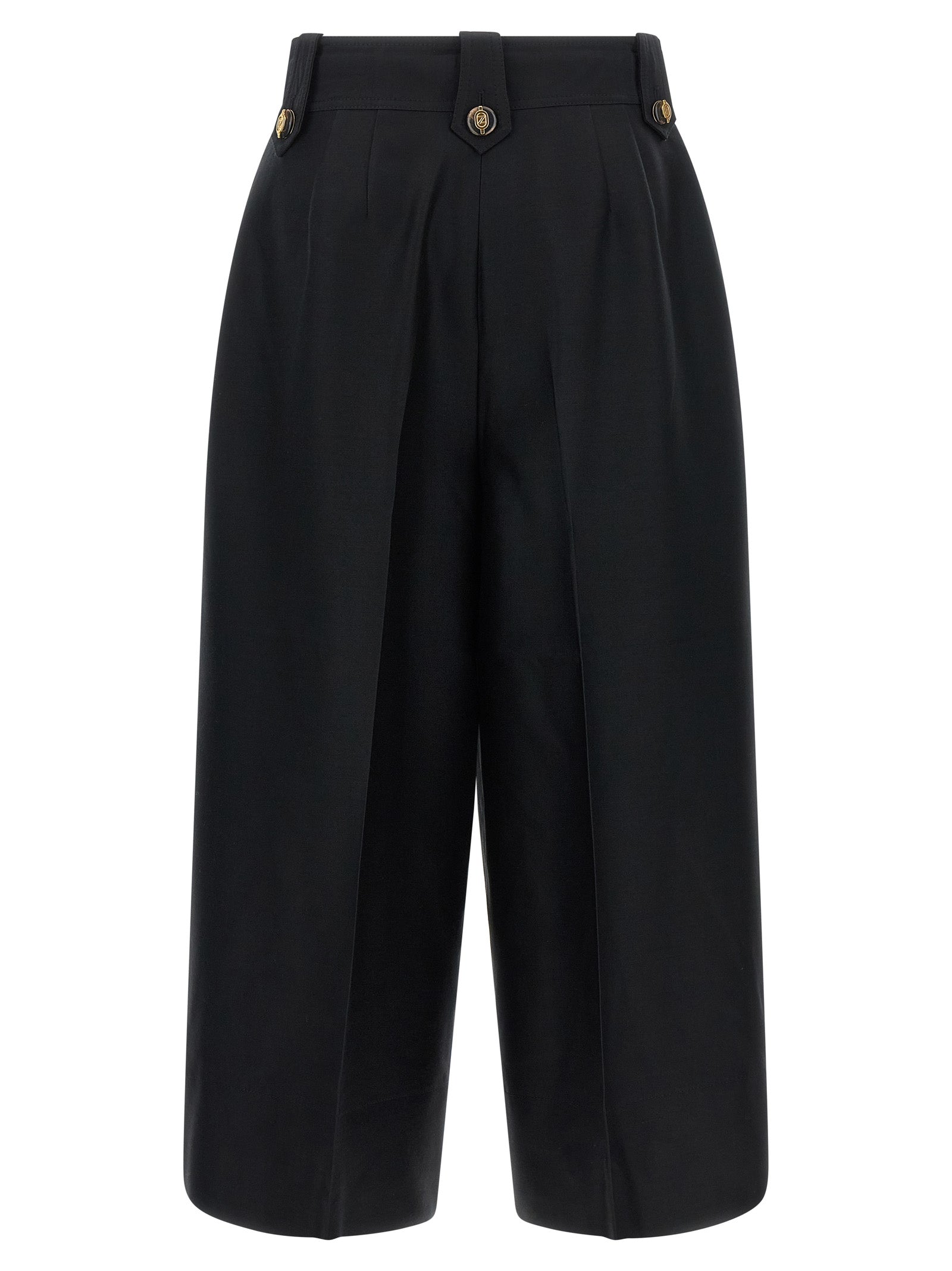 Zimmermann Schwarze Cropped Hose aus Wolle