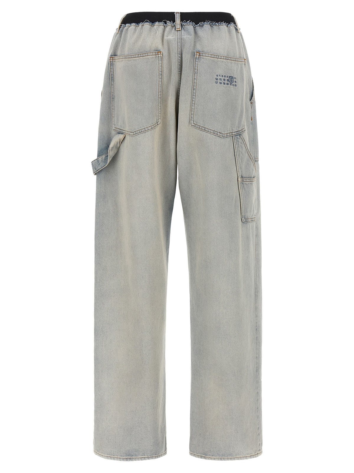 MM6 Maison Margiela Blaue Baumwolljeans im Relaxed Fit